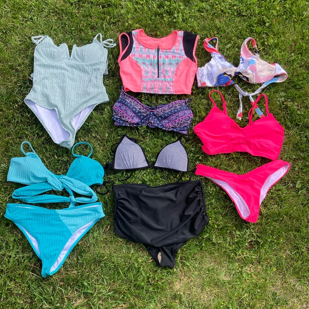Vibrant Swimwear Set with Various Styles